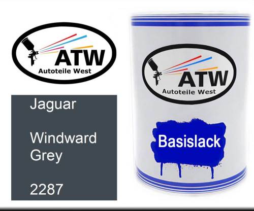 Jaguar, Windward Grey, 2287: 500ml Lackdose, von ATW Autoteile West.